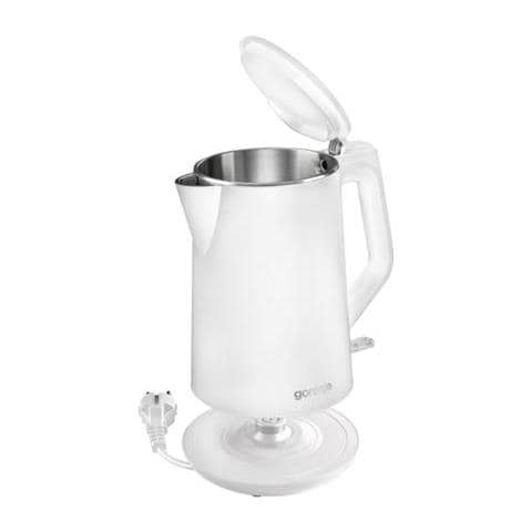 Bollitore K15dww Elettrico, 2200 W, 1,5 L, Plastica + Metallo, Base Girevole A 360°, Bianco - Foto 2