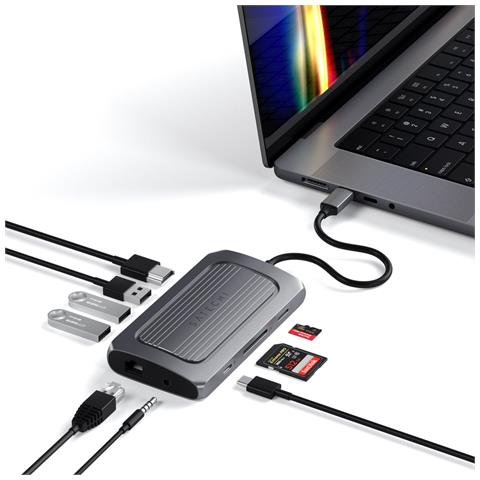 ST-U4MA3M replicatore di porte e docking station per laptop USB tipo-C Grigio - Foto 2