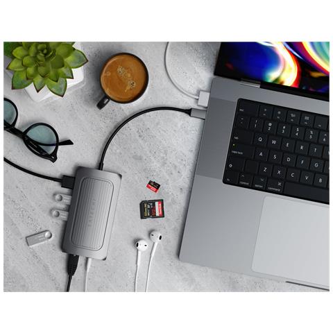 ST-U4MA3M replicatore di porte e docking station per laptop USB tipo-C Grigio - Foto 7
