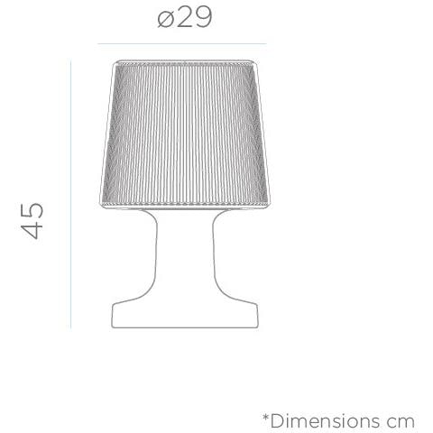 Lampada Da Tavolo Carmen 45 Da Interni Cálida Bianco 2700k - 3000k 450xø290 Mm Pe - Foto 1