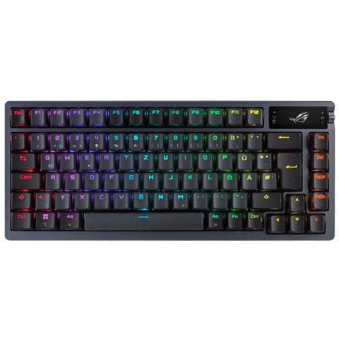 Rog Azoth Tastiera Usb + Rf Wireless + Bluetooth Qwerty Nero - Foto 1