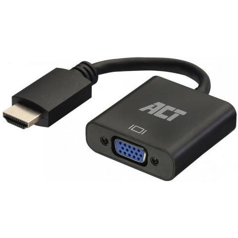 Cavo Adattatore Video Act Ac7535 0,23 M Hdmi Tipo A (standaard) Vga (d-sub) Nero - Foto 1