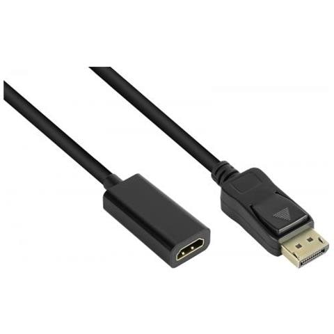 Alcasa Dp-ad08 Cavo E Adattatore Video 0,2 M Displayport Hdmi Nero - Foto 2