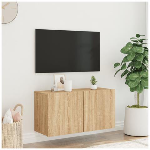 Mobile Tv A Parete Rovere Sonoma 80x30x41 Cm - Foto 3