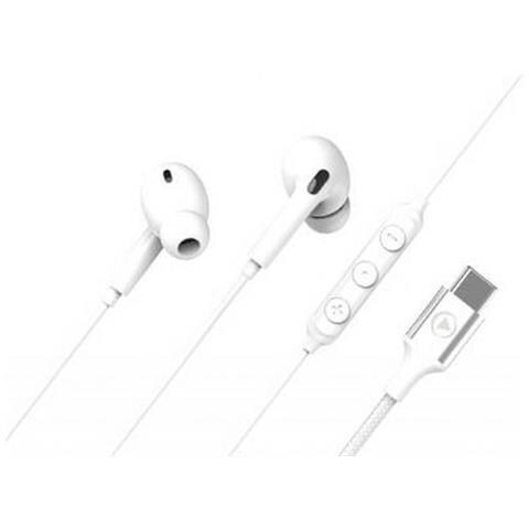 Auricolari Intrauricolari Usb C Con Telecomando E Microfono, Bianco - Foto 1