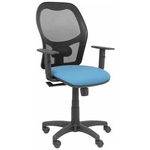 Sedia Da Ufficio Alocén Bali Con Braccioli Azzurro Chiaro - Foto 1
