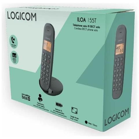 Telefono Fisso Logicom Dect Iloa 155t Solo Nero - Foto 1