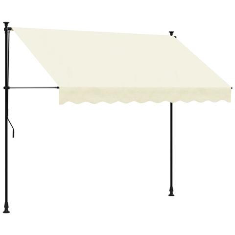 Tenda Da Sole Retrattile Crema 250x150 Cm In Tessuto E Acciaio - Foto 2