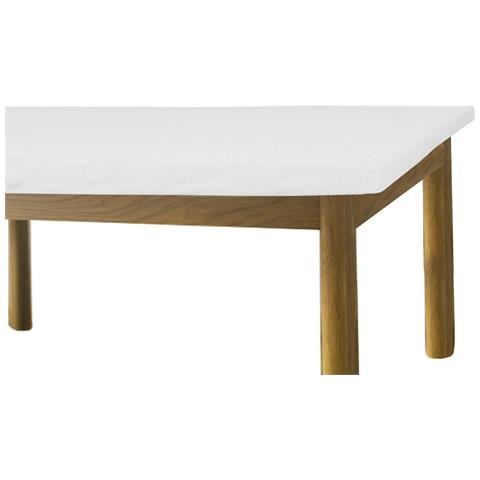 Mollettone Copritavolo Gommato Antiscivolo Protezione Tavolo Colore Bianco 100x140 Bianco - Foto 2