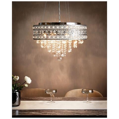 Lampadario Barbeira Cristallo Argento - Foto 1