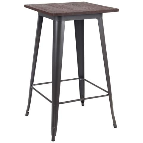 Tavolino Quadrato Da Esterno 60x60 Cm Con Piano In Legno Woody - Foto 2