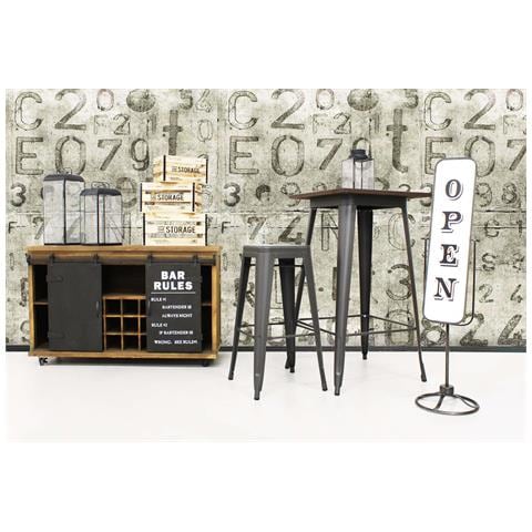 Tavolino Quadrato Da Esterno 60x60 Cm Con Piano In Legno Woody - Foto 3