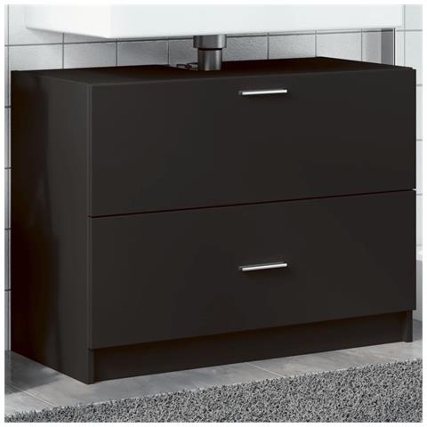 Mobile Lavabo Nero 78x37x59 Cm In Truciolare - Foto 1