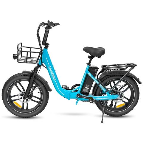 C05 Pro Bicicletta Elettrica - Potenza 350w Batteria 36v13ah Autonomia 35km Freno A Disco Meccanico - Lago Blu - Foto 1