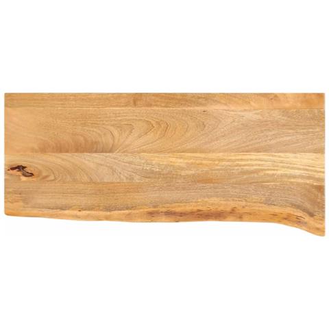 Piano Tavolo Bordi Vivi 90x20x2,5 Cm In Legno Massello Di Mango - Foto 1