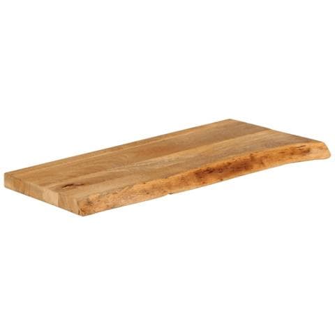 Piano Tavolo Bordi Vivi 90x20x2,5 Cm In Legno Massello Di Mango - Foto 2