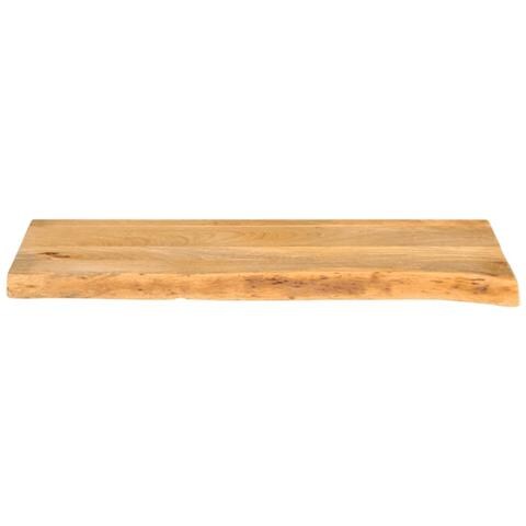 Piano Tavolo Bordi Vivi 90x20x2,5 Cm In Legno Massello Di Mango - Foto 3
