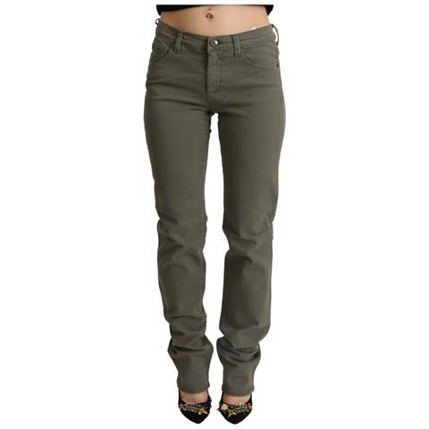 Jeans Per Pantaloni Skinny In Denim Di Cotone A Vita Bassa Grigi - W28 - Foto 1