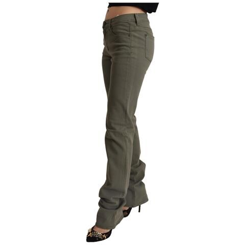 Jeans Per Pantaloni Skinny In Denim Di Cotone A Vita Bassa Grigi - W28 - Foto 2