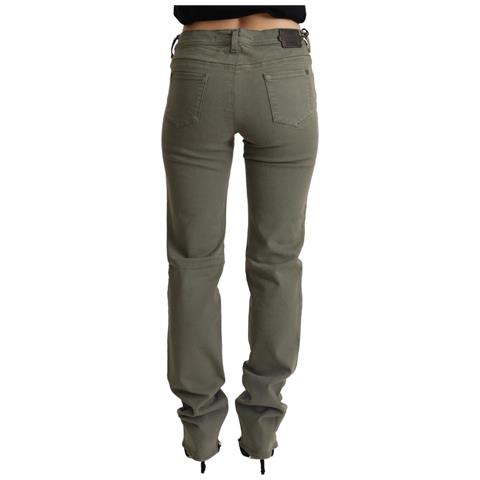 Jeans Per Pantaloni Skinny In Denim Di Cotone A Vita Bassa Grigi - W28 - Foto 3