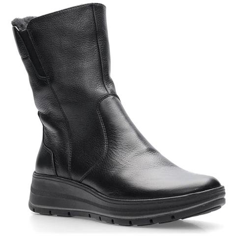 Calais Keil Booties Stivaletti Pelle Scarpe Donna Nero Eu 37, 12-36011-01 - Foto 1