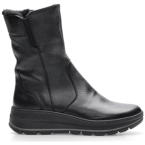 Calais Keil Booties Stivaletti Pelle Scarpe Donna Nero Eu 37, 12-36011-01 - Foto 2