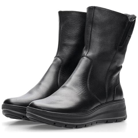 Calais Keil Booties Stivaletti Pelle Scarpe Donna Nero Eu 37, 12-36011-01 - Foto 3