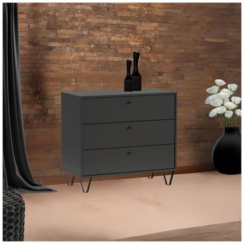 Cassettiera Aldo3 Con 3 Cassetti Colore Antracite - Foto 1