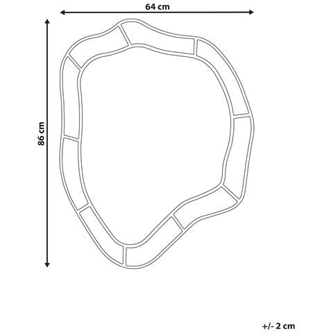Specchio Liverdun 64 Cm 86 Cm Azzurro - Foto 6