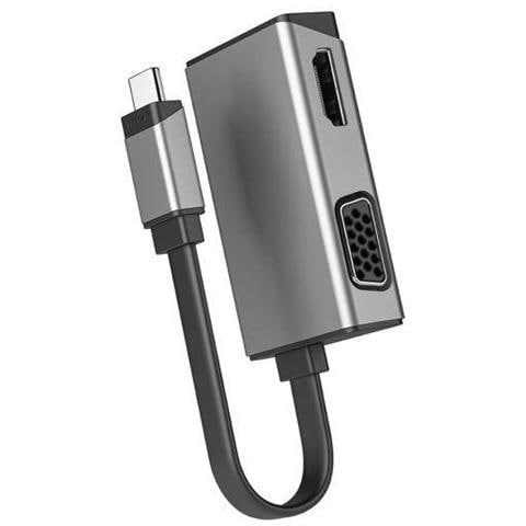 Adattatore Video Duo Play 2-in-1 Usb-c A Hdmi E Vga Con Display 4k 60hz, Grigio - Foto 1