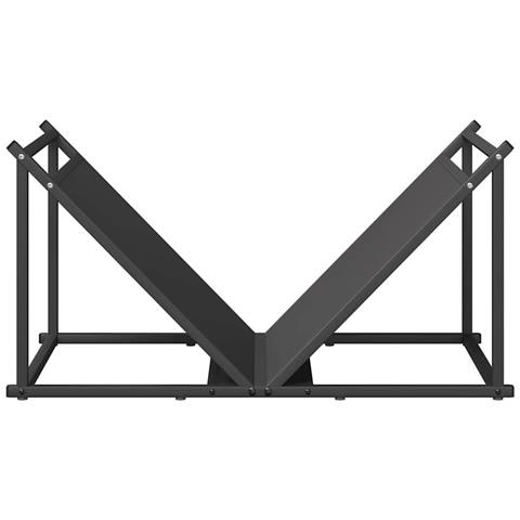 Rastrelliera per Legna da Ardere Nera 70x43x34,5 cm - Foto 2