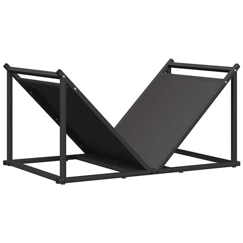 Rastrelliera per Legna da Ardere Nera 70x43x34,5 cm - Foto 1