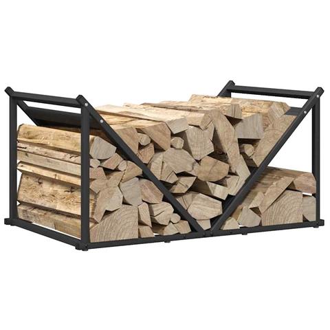 Rastrelliera per Legna da Ardere Nera 70x43x34,5 cm - Foto 10