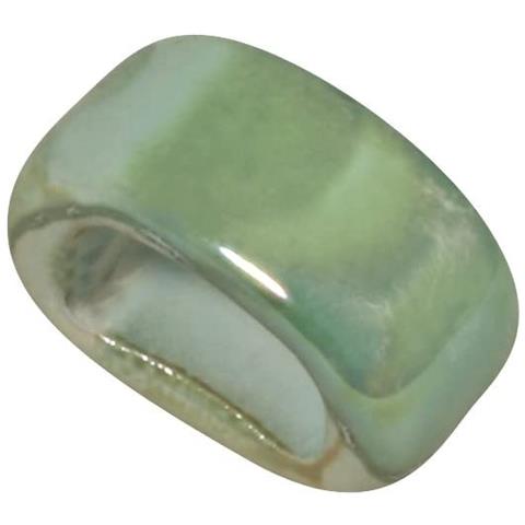 Perlina Forma Ovale In Ceramica Ø1,8cm - Colore Laguna - Foto 1