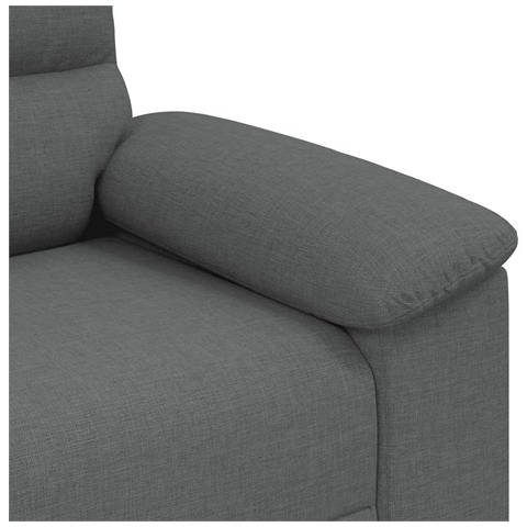 Divano a 2 Posti Grigio Scuro 140 cm in Tessuto - Foto 2