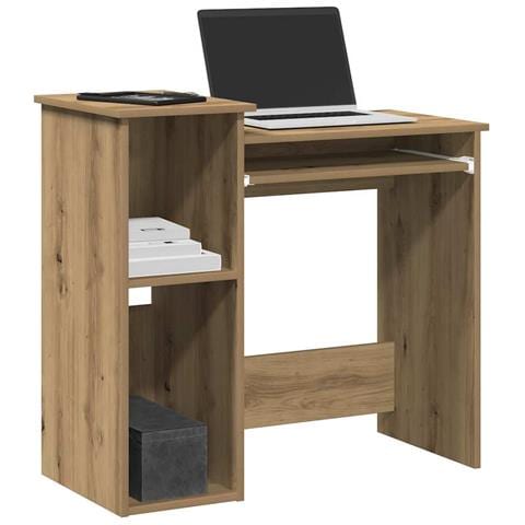 Scrivania Mensole Rovere Artigianale 84x40x78 Cm Truciolato - Foto 1