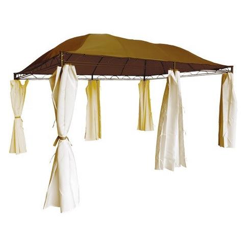 Gazebo Barbados In Acciaio Con Telo Superiore E Laterali 4x3m Per Esterno Garden Deluxe Collection - Foto 1