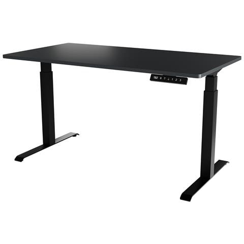 Scrivania con regolazione elettrica dell'altezza MOON LONG 150x80x72-120 nero /antracite - Foto 1