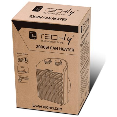 IC-HEAT001 stufetta elettrica Interno Bianco 2000 W Riscaldatore ambiente elettrico con ventilatore - Foto 2