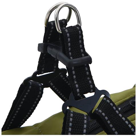 Cappotto Cani Imbracatura Impermeabile Riflettente Verde L52 - Foto 9