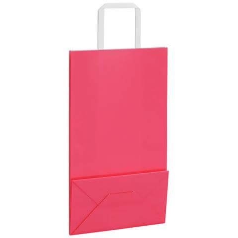 Sacchetti di Carta 250 pz con Manici Rosa 21x11x36 cm - Foto 9