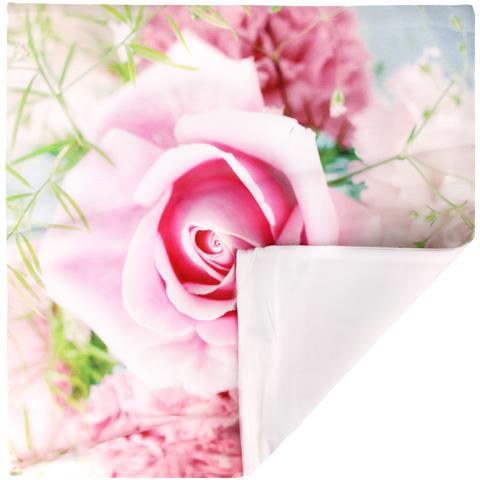 Set Di 2 Copricuscini 40x40 Cm Con Disegno Di Roseto - Foto 2