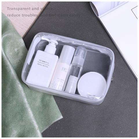 Set Di 4 Borse Portaoggetti Trasparenti In Pvc - Ideale Per Viaggi E Cosmetici - Foto 5