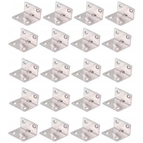 Squadretta Per Legno In Acciaio Inossidabile 90 Gradi 20 Pezzi 4 X 3 Cm - Foto 1