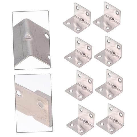 Squadretta Per Legno In Acciaio Inossidabile 90 Gradi 20 Pezzi 4 X 3 Cm - Foto 5
