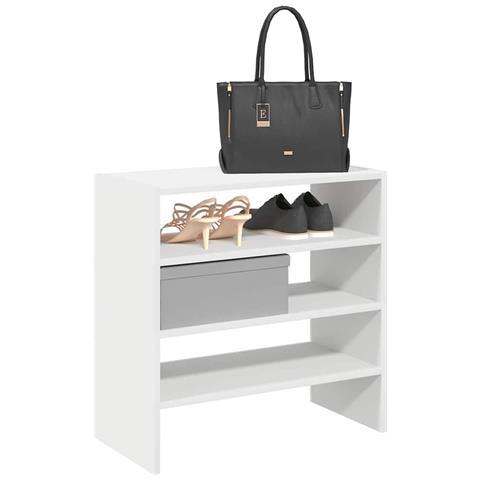 Scarpiere 2 pz Impilabili Bianche 60x30x30,5 cm - Foto 2