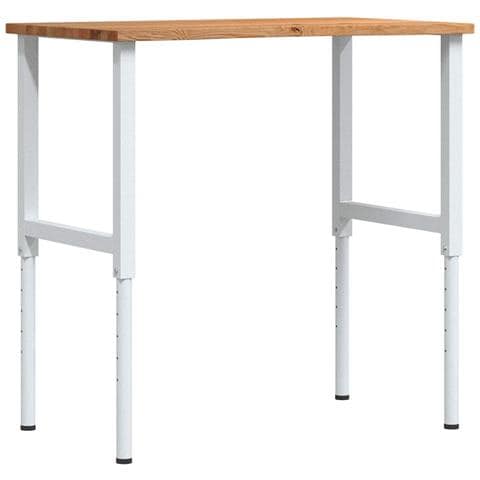 Banco Lavoro Marrone Chiaro 100x60x(71,5-98) cm Legno di Rovere - Foto 1
