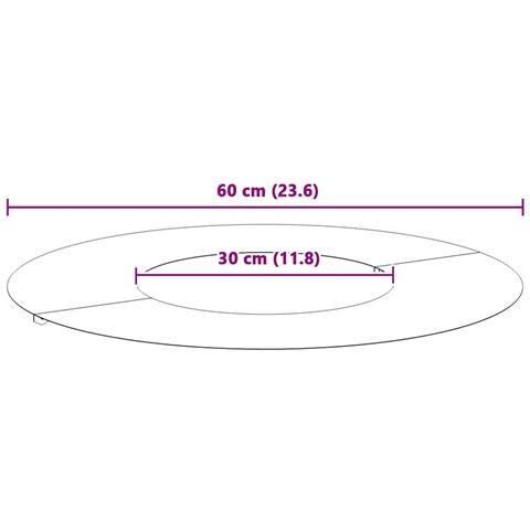 Anelli di Albero Piatto 5 pcs Antracite Ø30 / 60 cm Acciaio - Foto 8