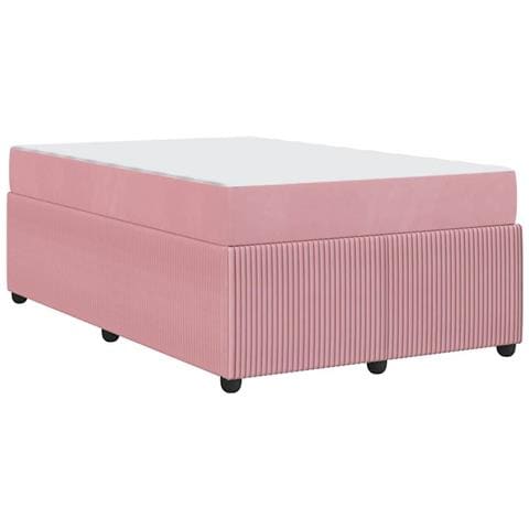 Struttura letto con materasso Rosa 120 x 190 cm Velluto - Foto 9