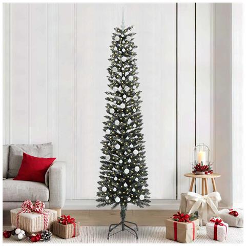 Albero di Natale artificiale con 300 LED Verde 240 cm - Foto 2